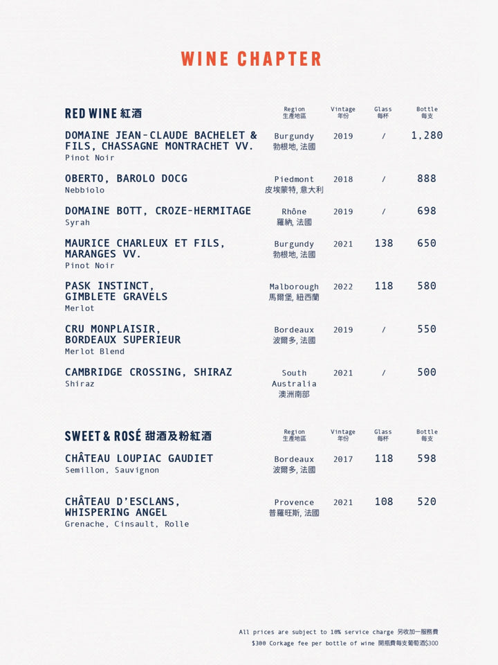 Tokio Joe Beverage Menu