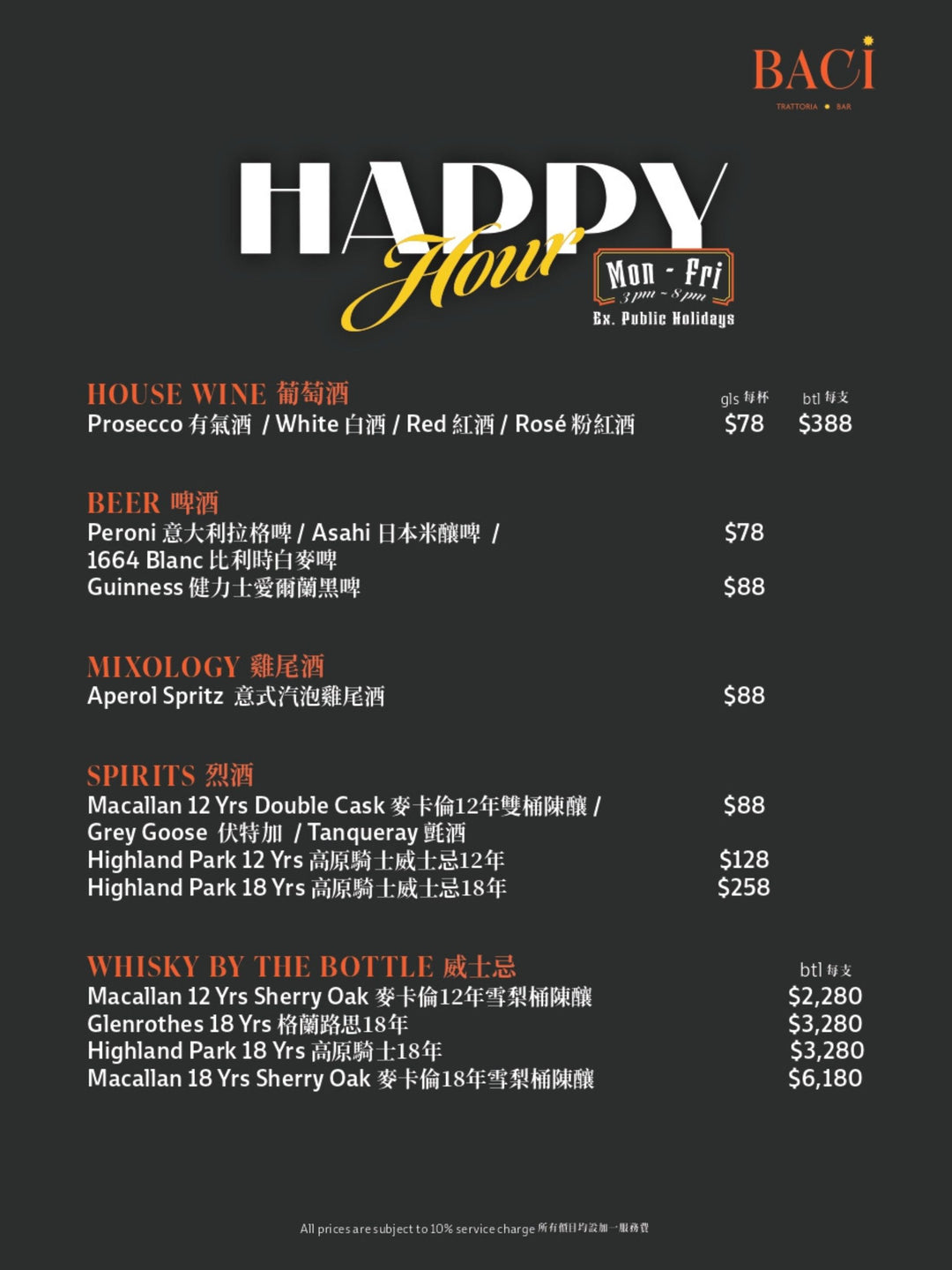 HAPPY HOUR MENU