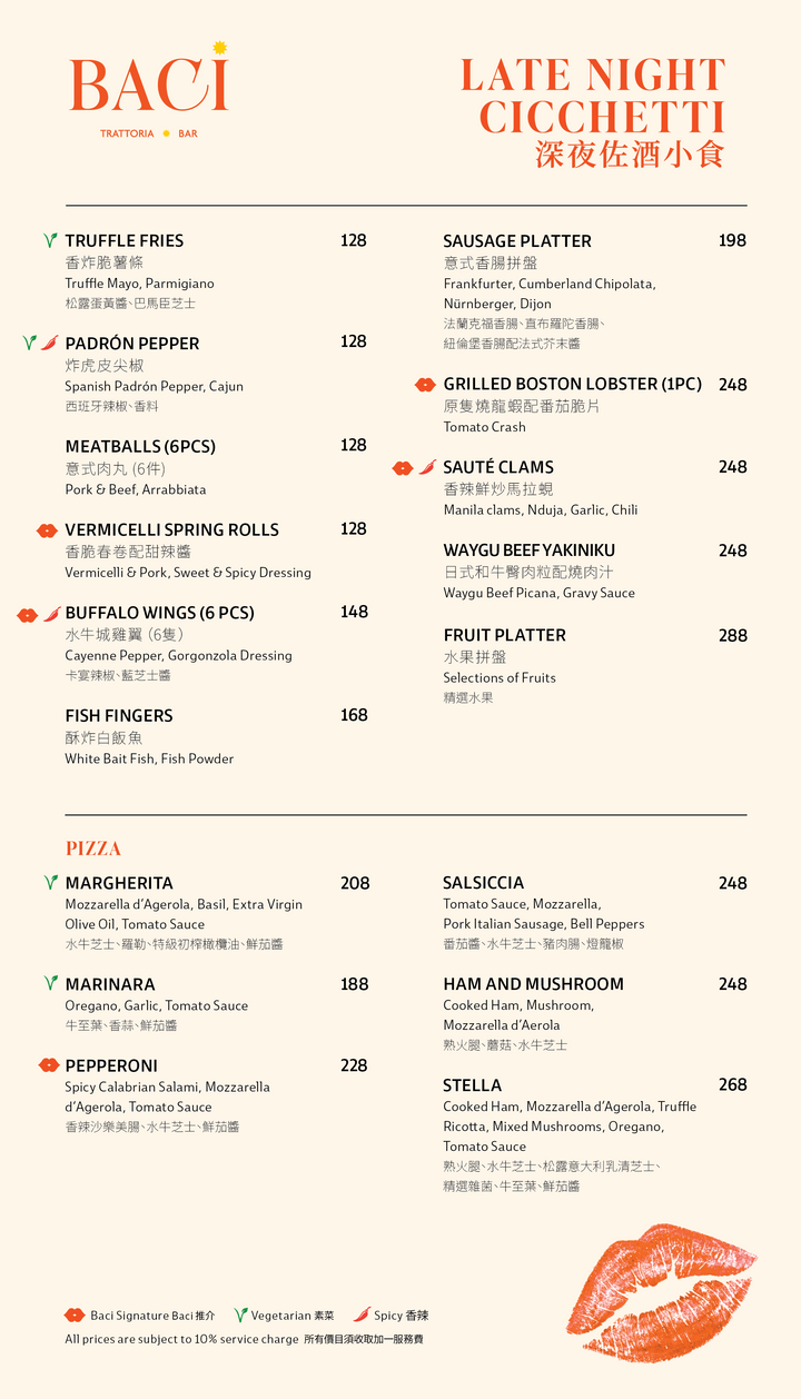 Cicchetti Menu