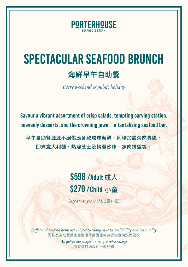 Porterhouse Easter Weekend Brunch