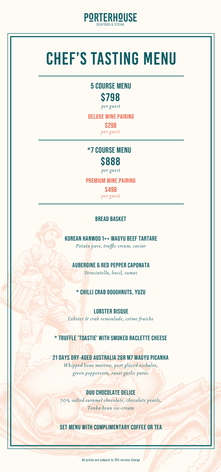 Porterhouse Chef's Tasting Menu