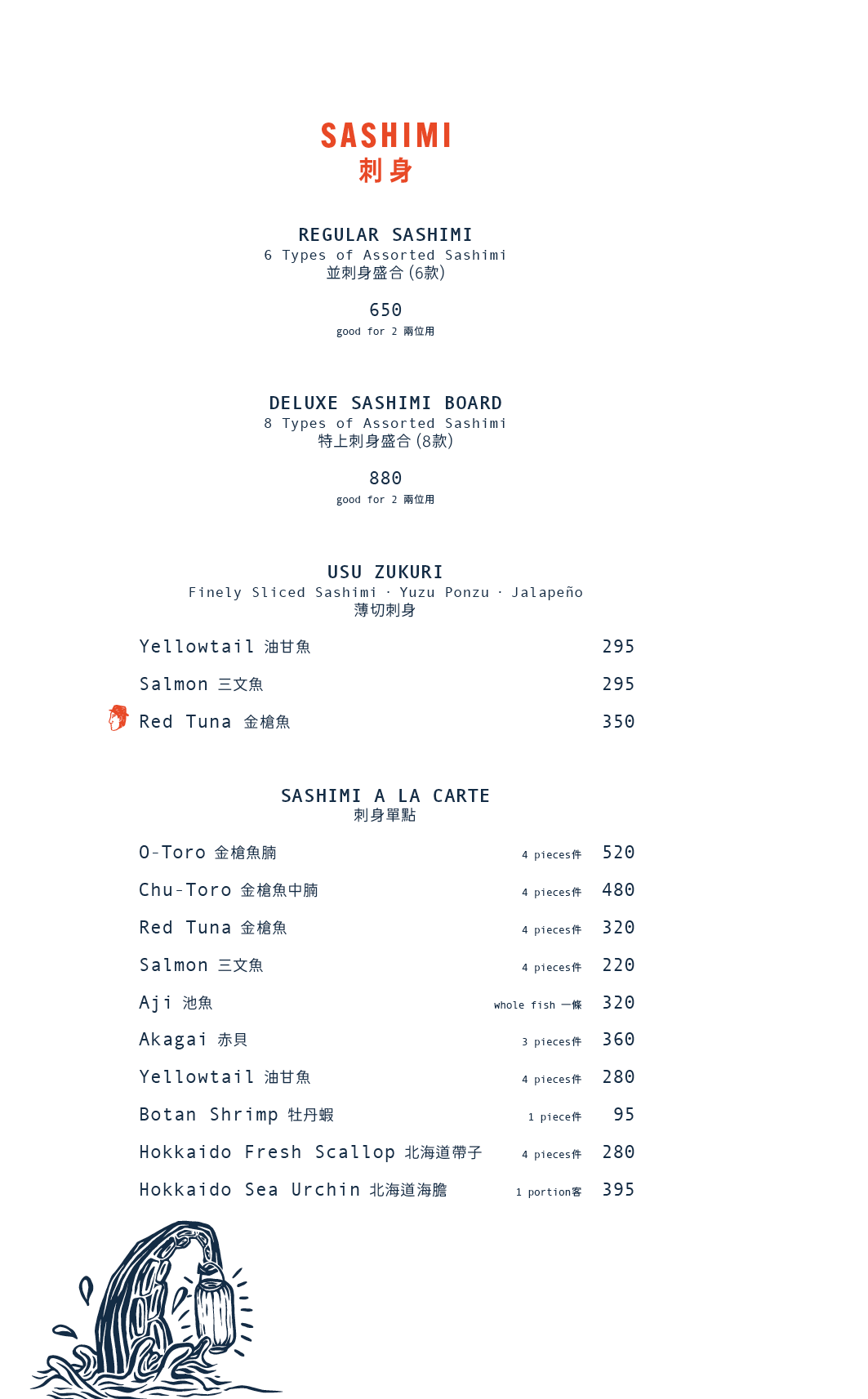 TOKIO JOE 主餐牌 (星期日至四食物9折)