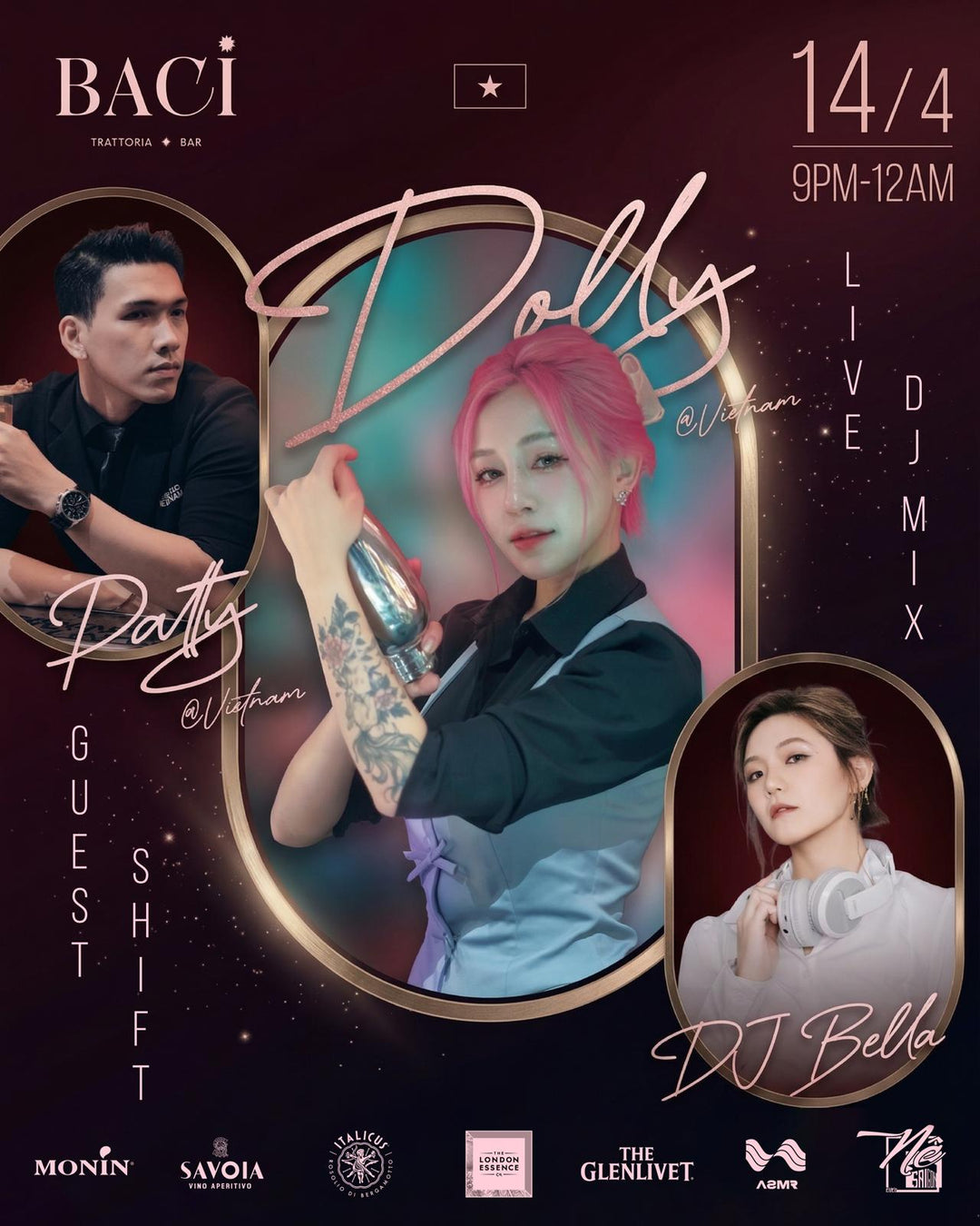 BACI Guest Shift Night：越南人氣雙人組 Dolly & Patty 聯手 DJ Bella