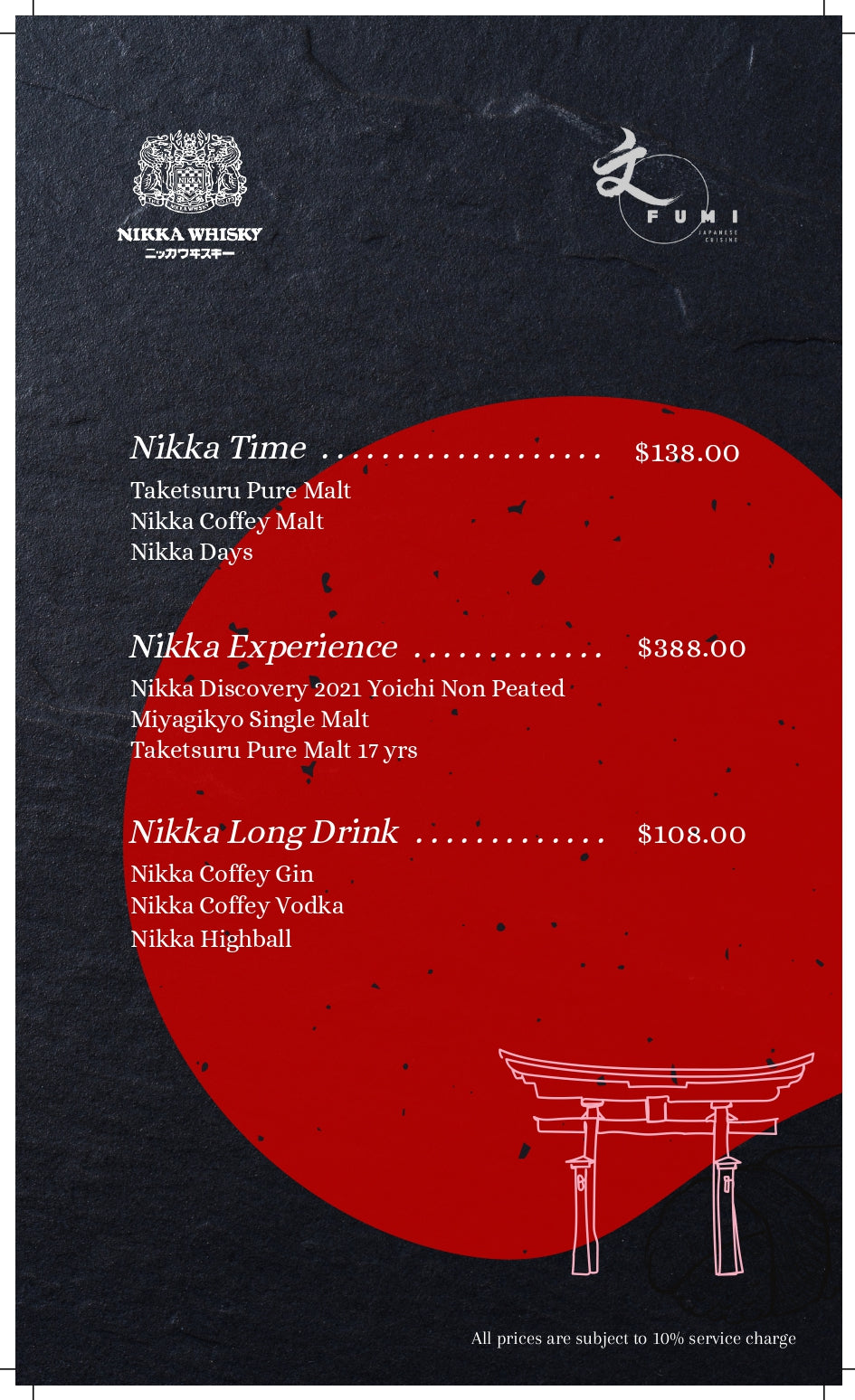 Nikka Whisky Pairing Tasting Dinner