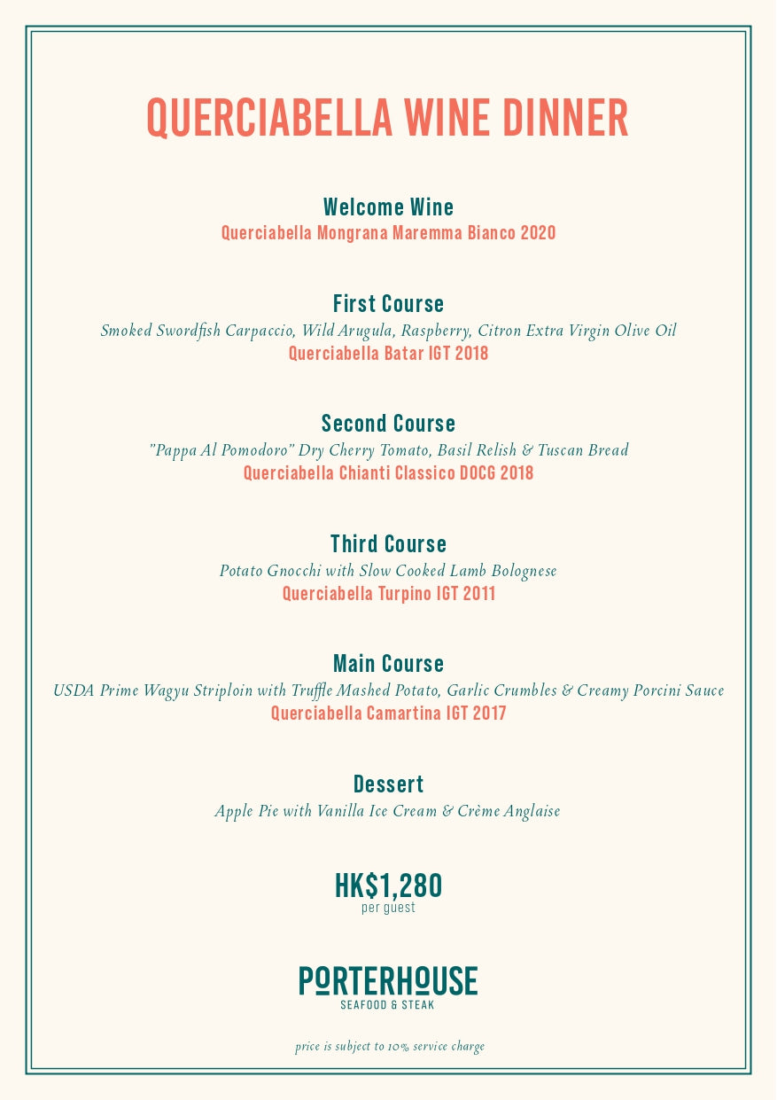Querciabella Wine Pairing Dinner